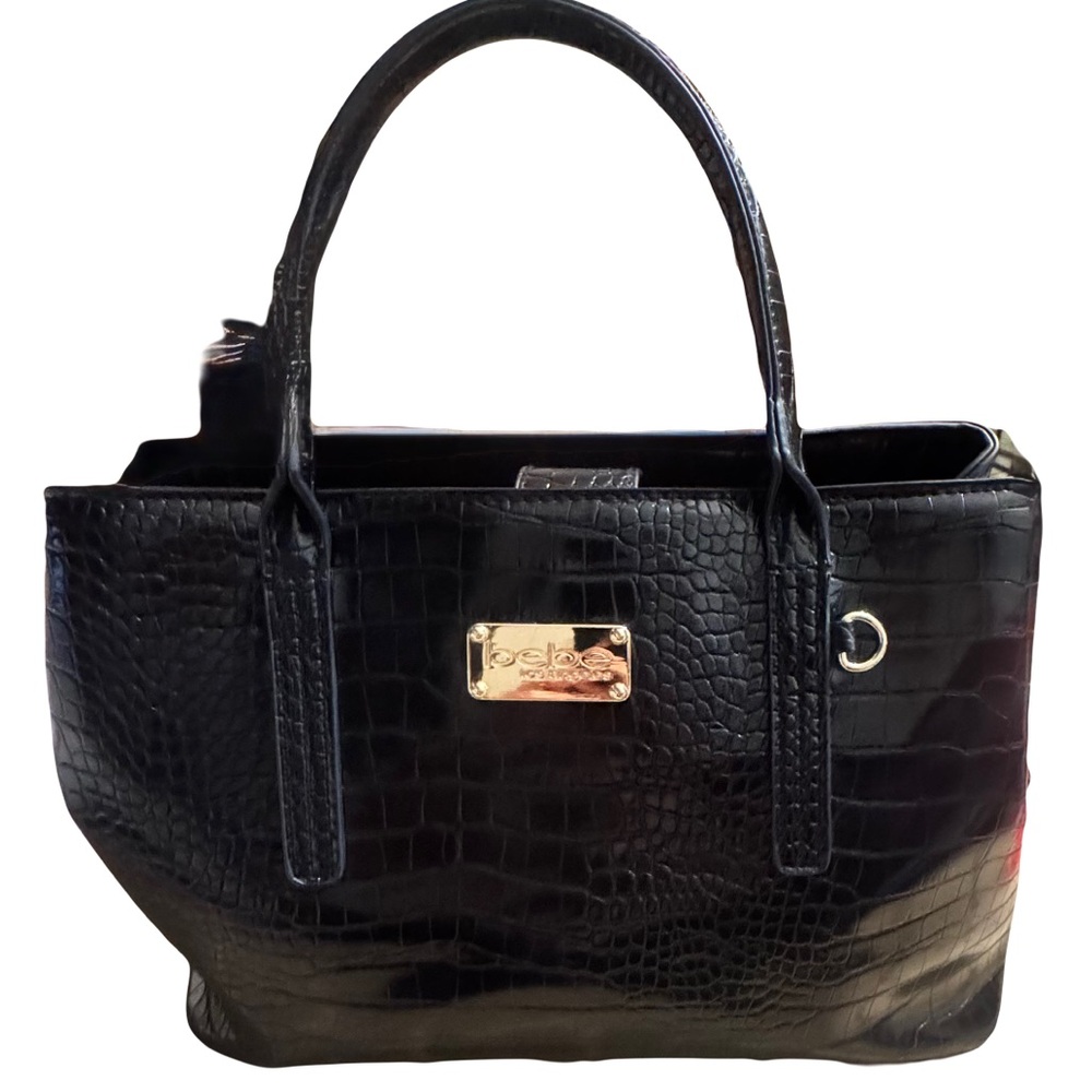 Bebe Croc Embossed Handbag